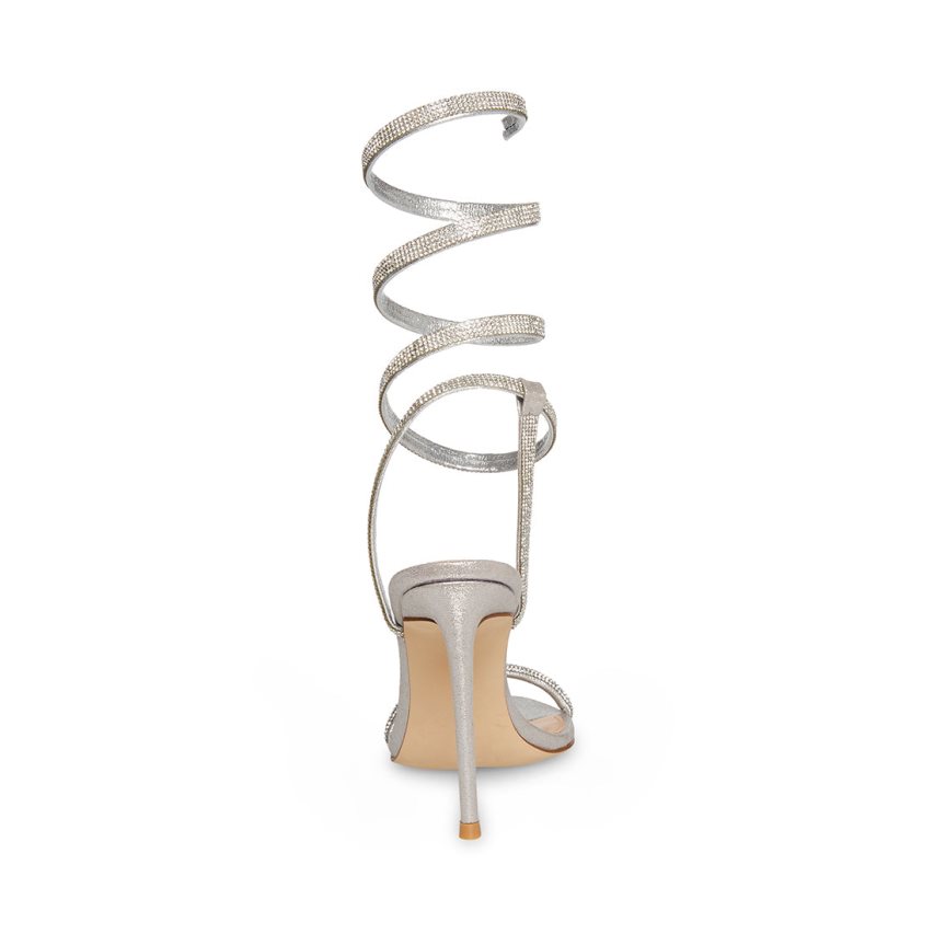 Steve Madden Bali Sandaler med Hæl Dame Sølv | RQKZG9208