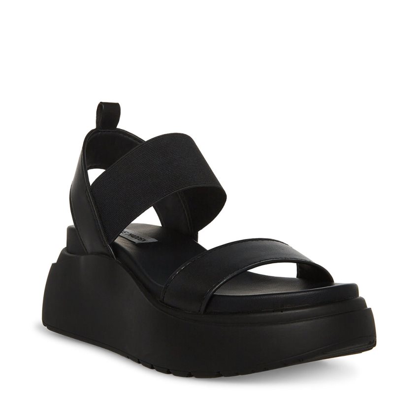 Steve Madden Cruise Platåsandaler Dame Svarte | GSOWJ9851