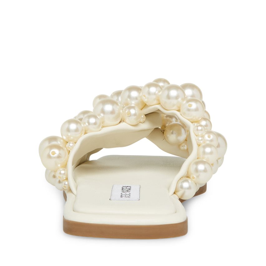 Steve Madden Duri Badesandaler Dame Hvite | KXJYO5428