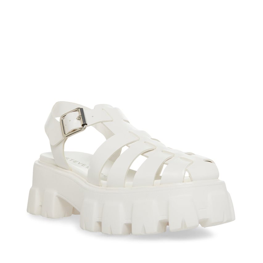 Steve Madden Echo Platåsandaler Dame Hvite | XINGC9172