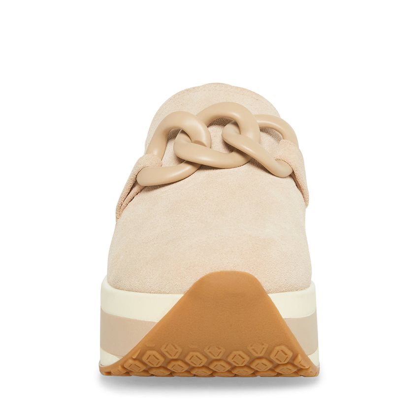 Steve Madden Haze Semsket Skinn Platform Sko Dame Beige | THXRW2410