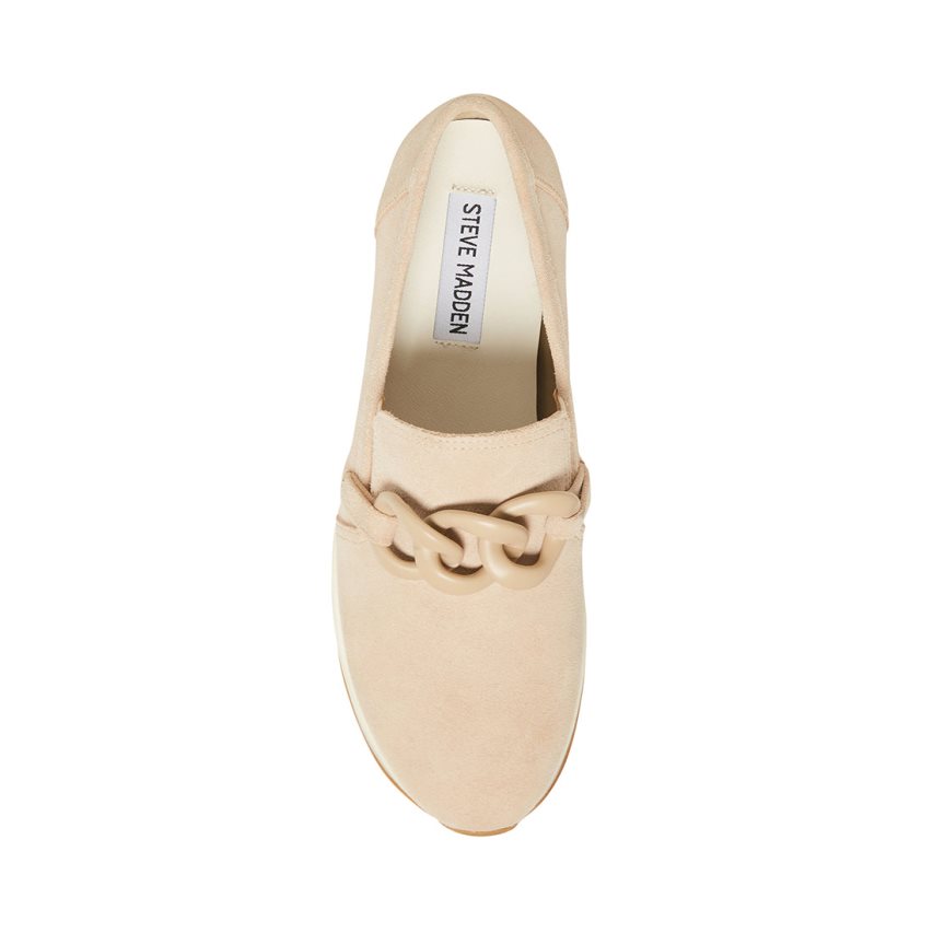 Steve Madden Haze Semsket Skinn Platform Sko Dame Beige | THXRW2410