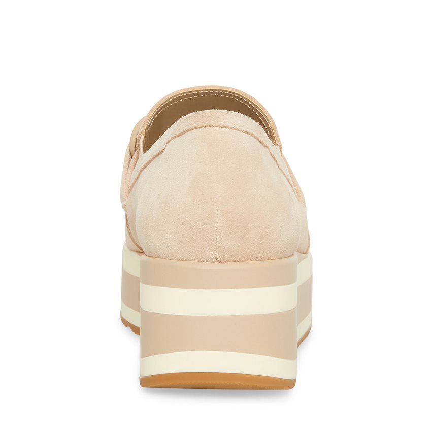 Steve Madden Haze Semsket Skinn Platform Sko Dame Beige | THXRW2410