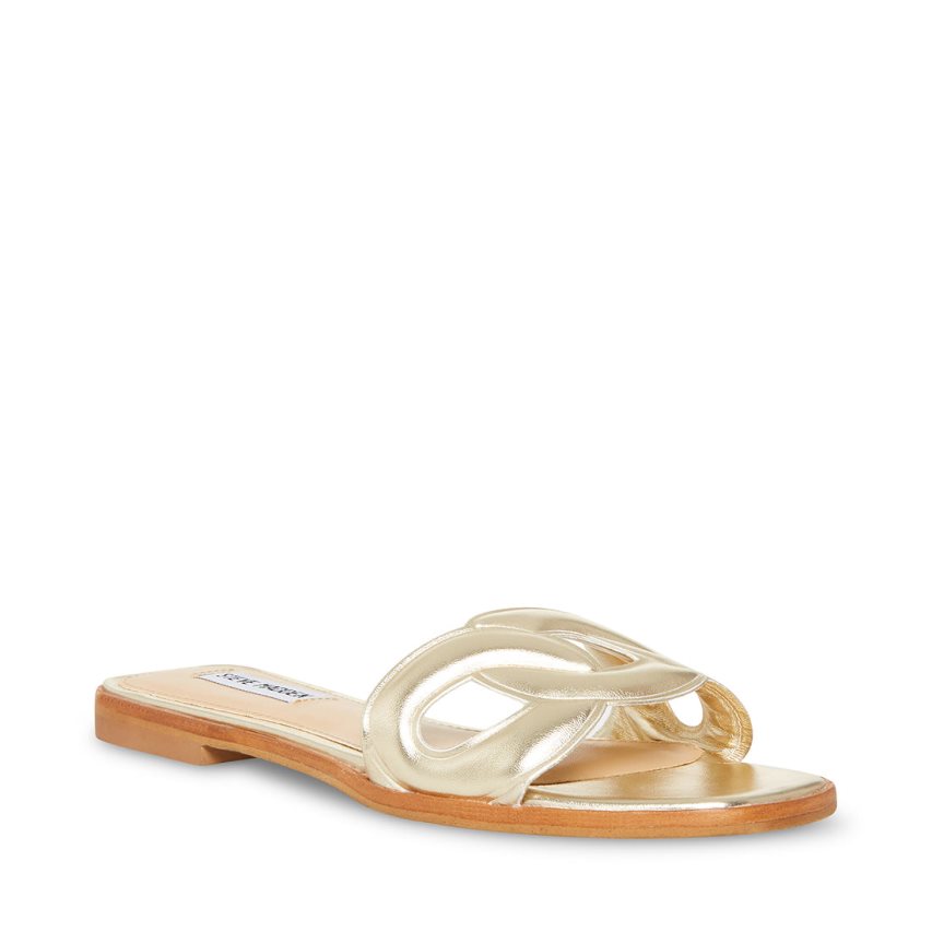 Steve Madden Helene Badesandaler Dame Gull | JTPUO8370