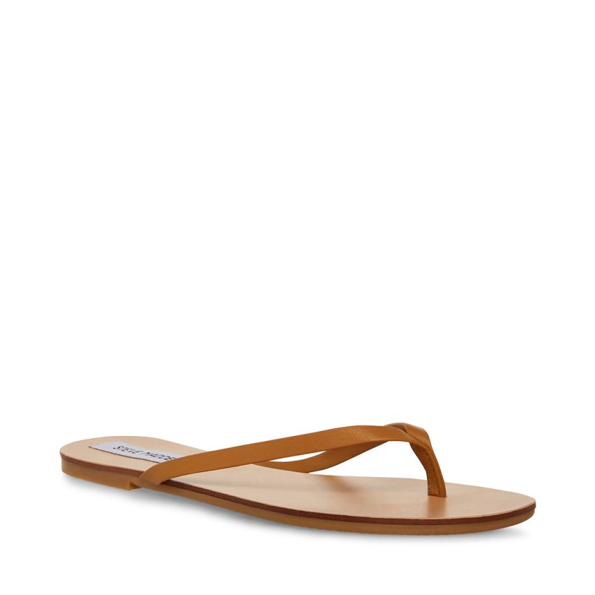 Steve Madden Image Lær Flip Flops Dame Brune | EONDA9164
