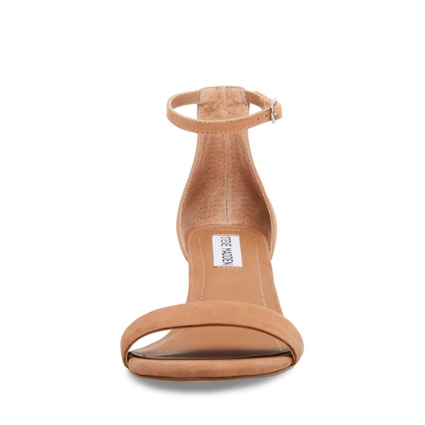 Steve Madden Irenee Nubuck Sandaler med Hæl Dame Brune | ZXPSG2798