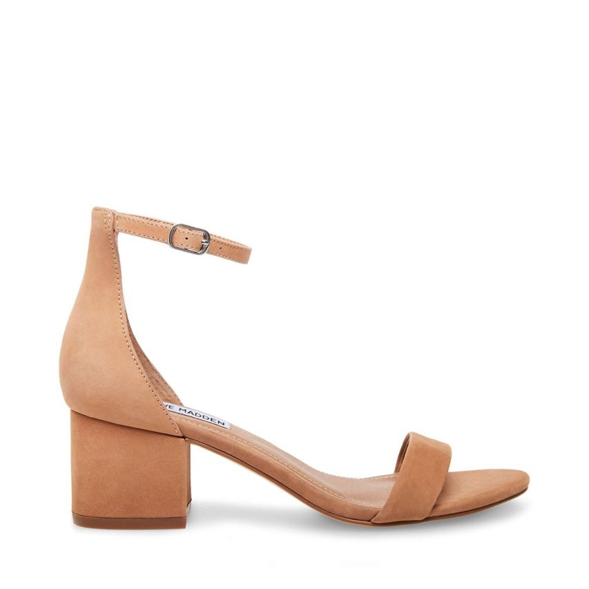 Steve Madden Irenee Nubuck Sandaler med Hæl Dame Brune | ZXPSG2798