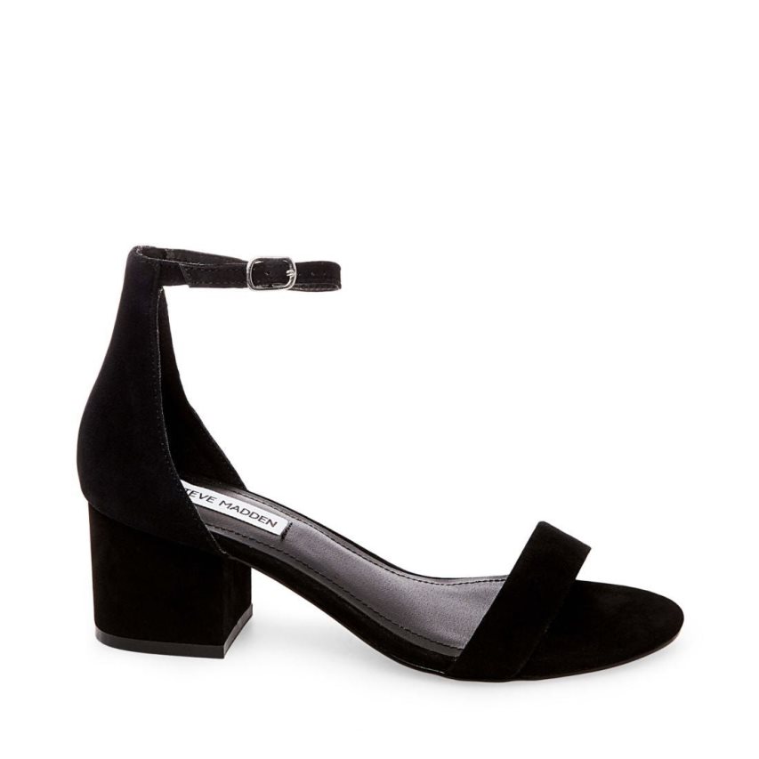 Steve Madden Ireneew Semsket Skinn Sandaler med Hæl Dame Svarte | JVECO4618