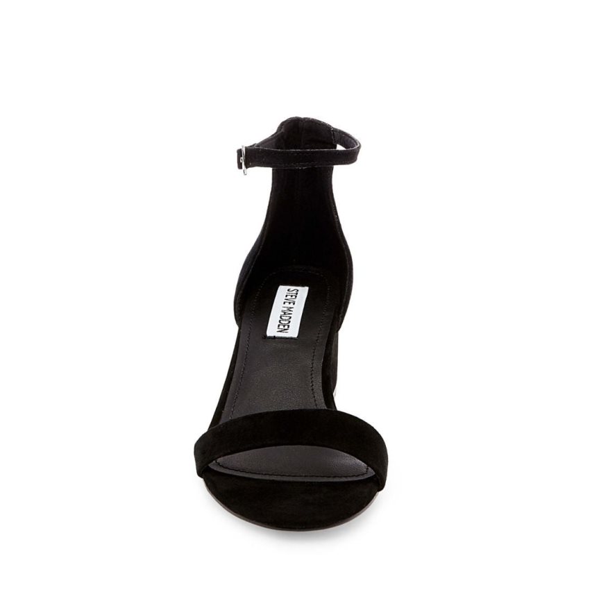 Steve Madden Ireneew Semsket Skinn Sandaler med Hæl Dame Svarte | JVECO4618