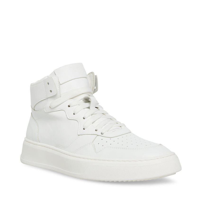 Steve Madden Jorgee-h Lær Joggesko Herre Hvite | YNCAQ5347