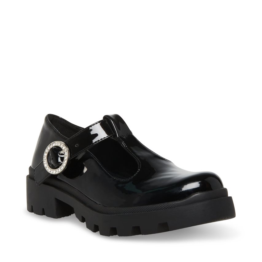 Steve Madden Jsuzey Patent Platform Sko Barn Svarte | XJGCL8906