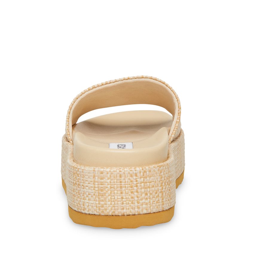Steve Madden Kasper Natural Badesandaler Dame Beige | HRWGL9432