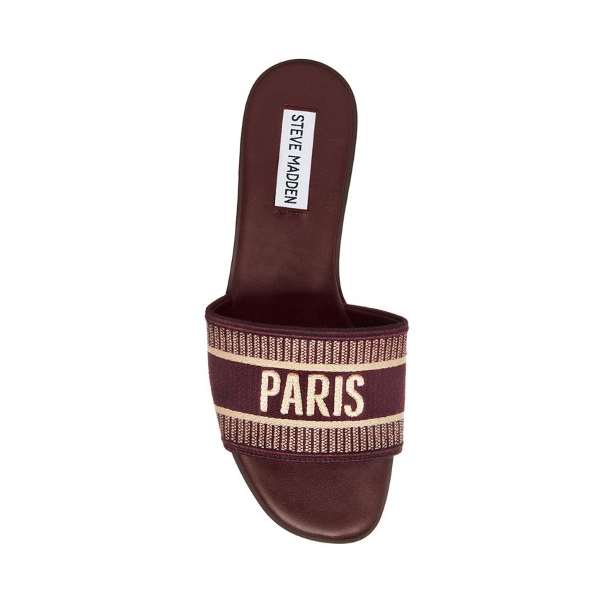 Steve Madden Knox Badesandaler Dame Burgunder | MPWBY3650