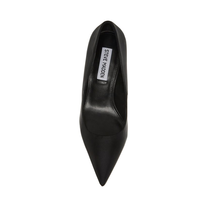 Steve Madden Kristie Lær Høye Hæler Dame Svarte | UVXFS9017