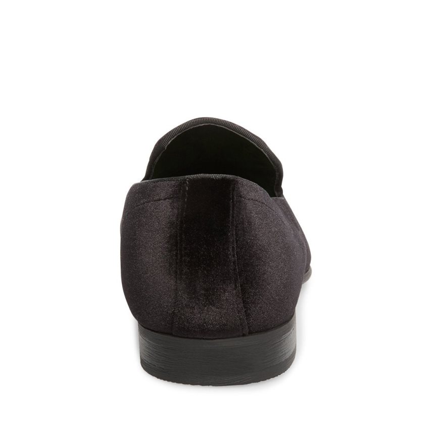 Steve Madden Laight Velvet Loafers Herre Svarte | EGLTX6873