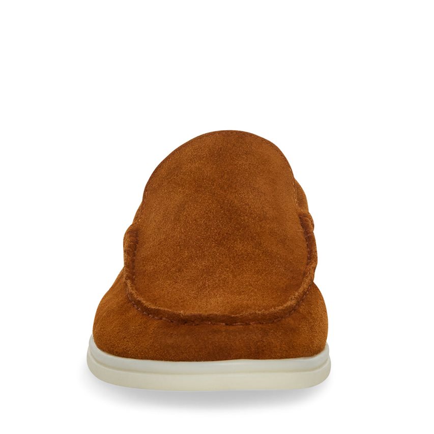 Steve Madden Larken Semsket Skinn Loafers Herre Brune | UDCXI3954