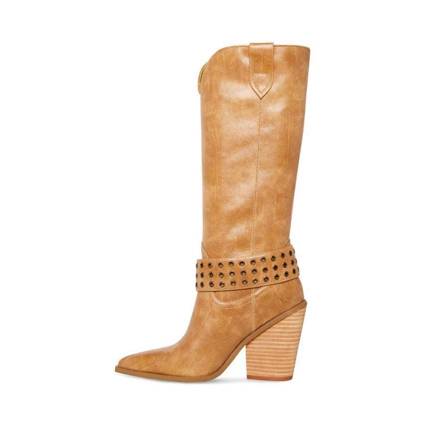 Steve Madden Lennon Høye Støvletter Dame Brune | RZPUK5863