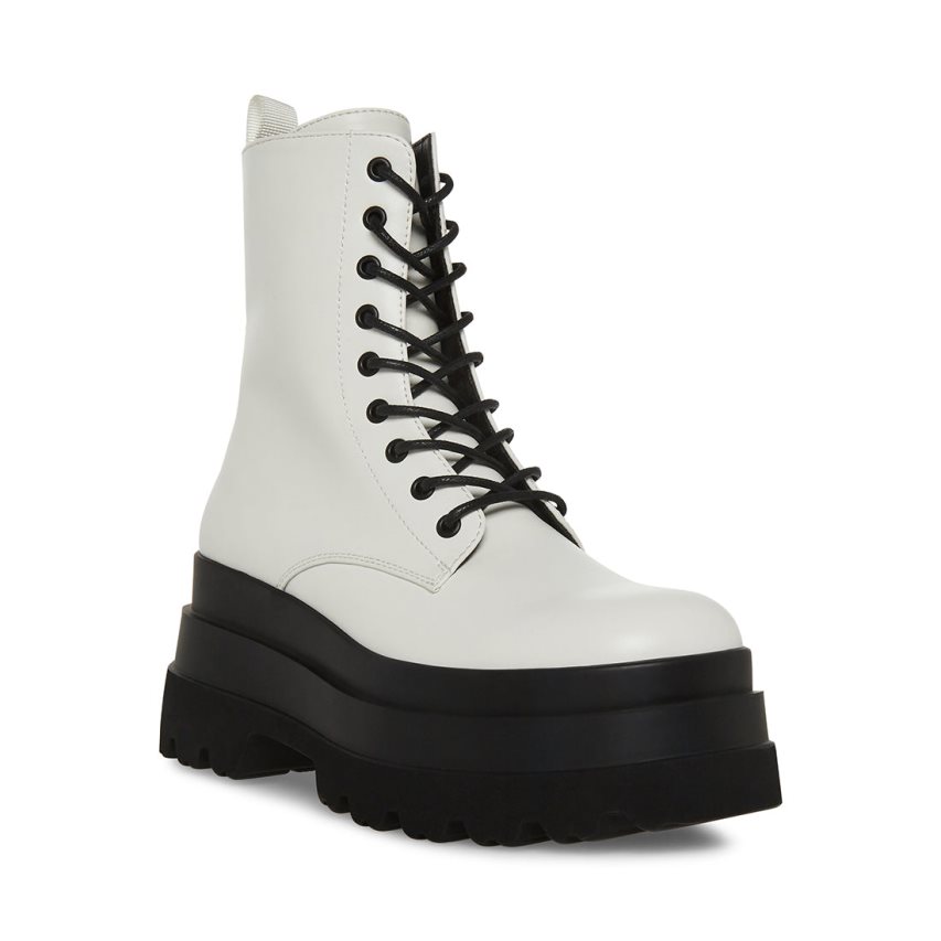 Steve Madden Luka Ankelstøvletter Dame Hvite | FGHJO5874