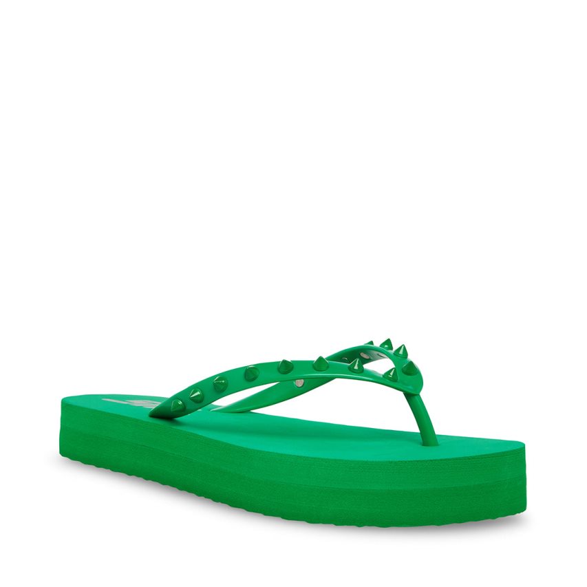 Steve Madden Lumi Flip Flops Dame Grønn | UQZKF2507