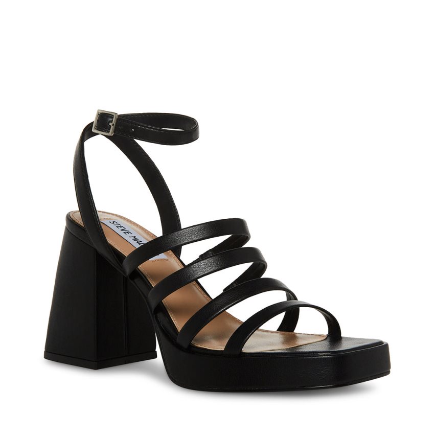 Steve Madden Marilyn Sandaler med Hæl Dame Svarte | VDTGO6219