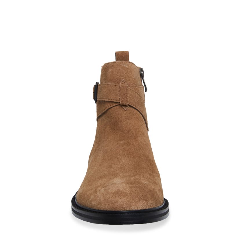 Steve Madden Matthew Semsket Skinn Ankelstøvletter Herre Brune | XVRKJ6459