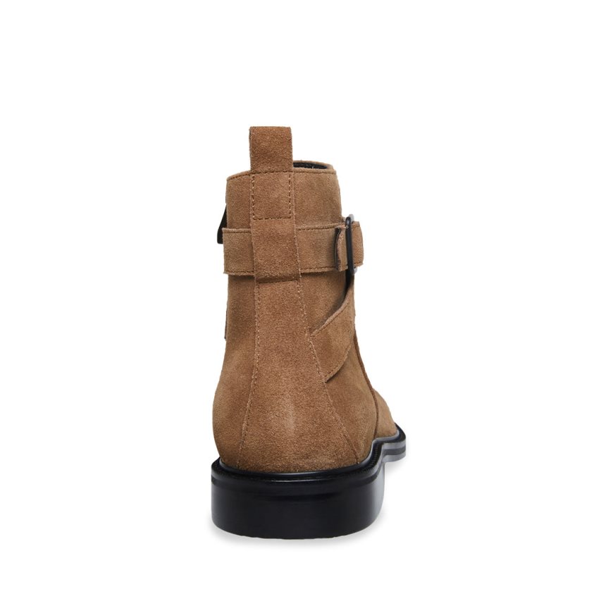 Steve Madden Matthew Semsket Skinn Ankelstøvletter Herre Brune | XVRKJ6459