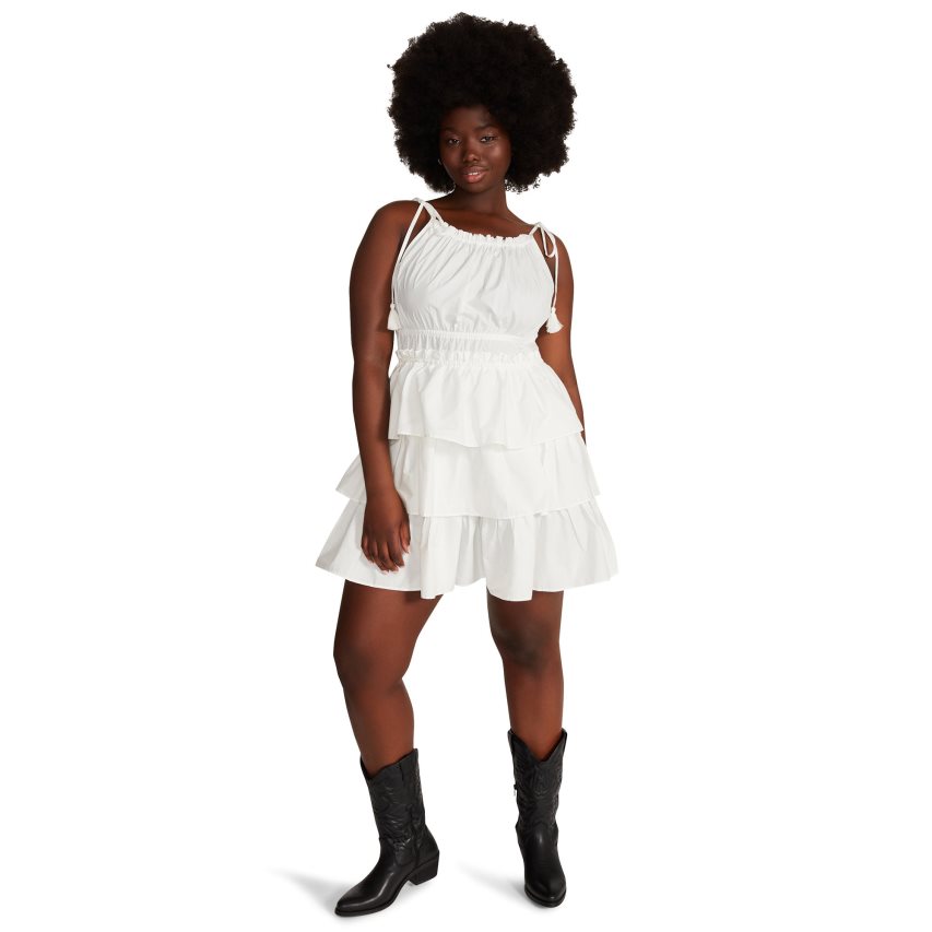 Steve Madden Mireya Mini Kjoler Dame Hvite | LUZOC9172