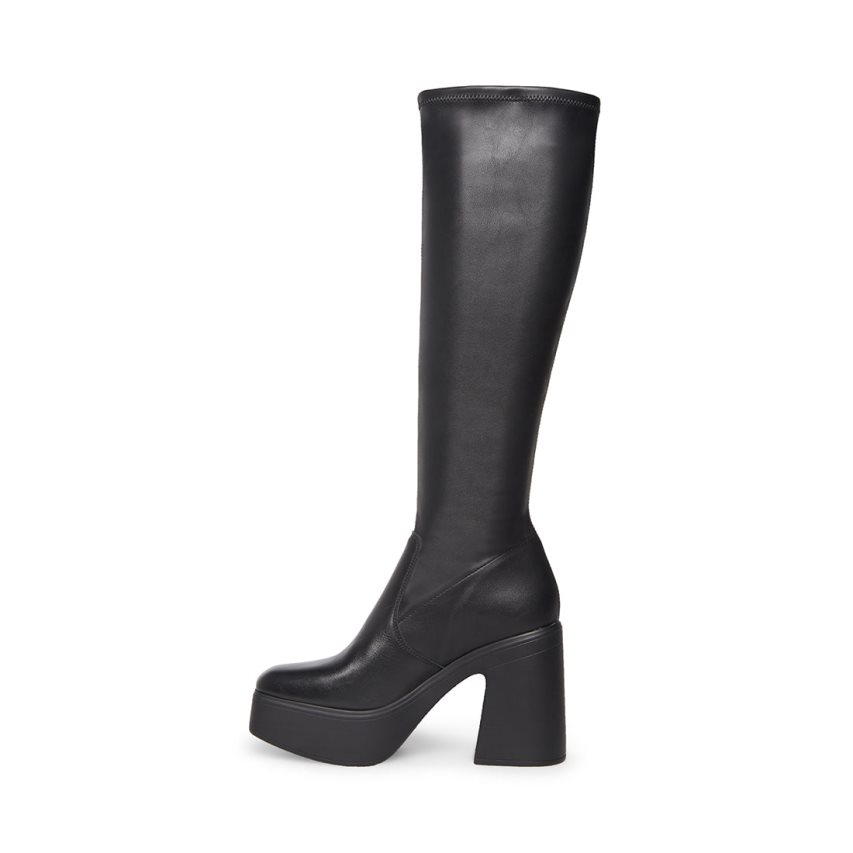 Steve Madden Phoenix Knehøye Støvletter Dame Svarte | BAKDX8643