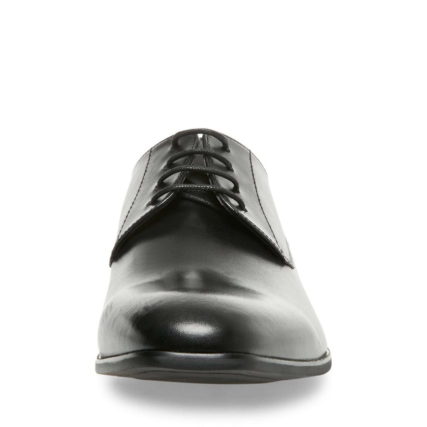 Steve Madden Prey Lær Derby Sko Herre Svarte | UIHZC0346