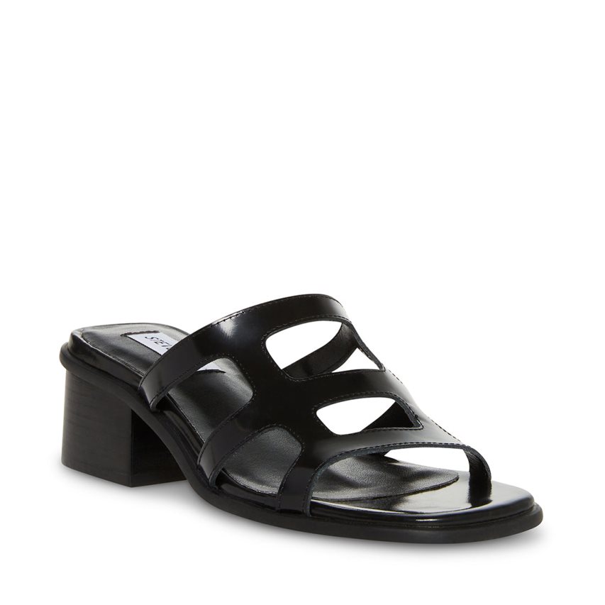 Steve Madden Princess Lær Mules Sko Dame Svarte | MAFQN5260