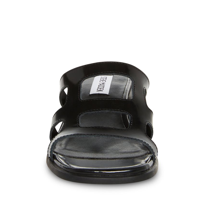 Steve Madden Princess Lær Mules Sko Dame Svarte | MAFQN5260
