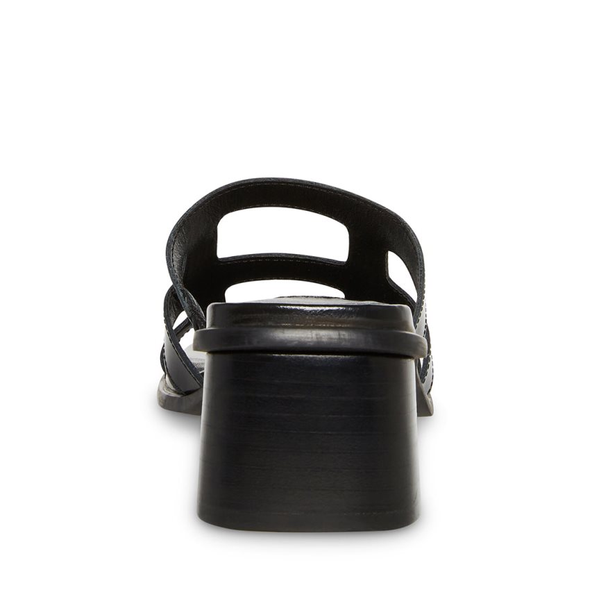 Steve Madden Princess Lær Mules Sko Dame Svarte | MAFQN5260
