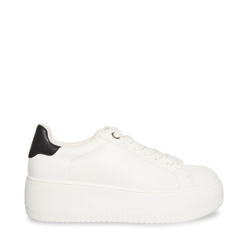 Steve Madden Rockaway Platform Sko Dame Hvite | UKCAT9264