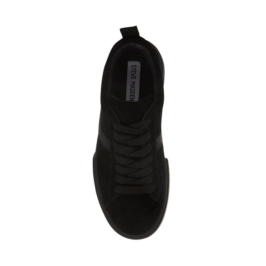 Steve Madden Rorri Semsket Skinn Platform Sko Dame Svarte | AJHUO6124