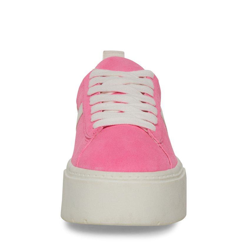 Steve Madden Rorri Semsket Skinn Platform Sko Dame Rosa | PJQTH8526