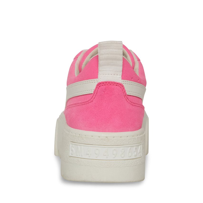 Steve Madden Rorri Semsket Skinn Platform Sko Dame Rosa | PJQTH8526