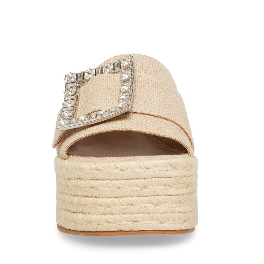 Steve Madden Solana Natural Platåsandaler Dame Beige | HXMWB7920