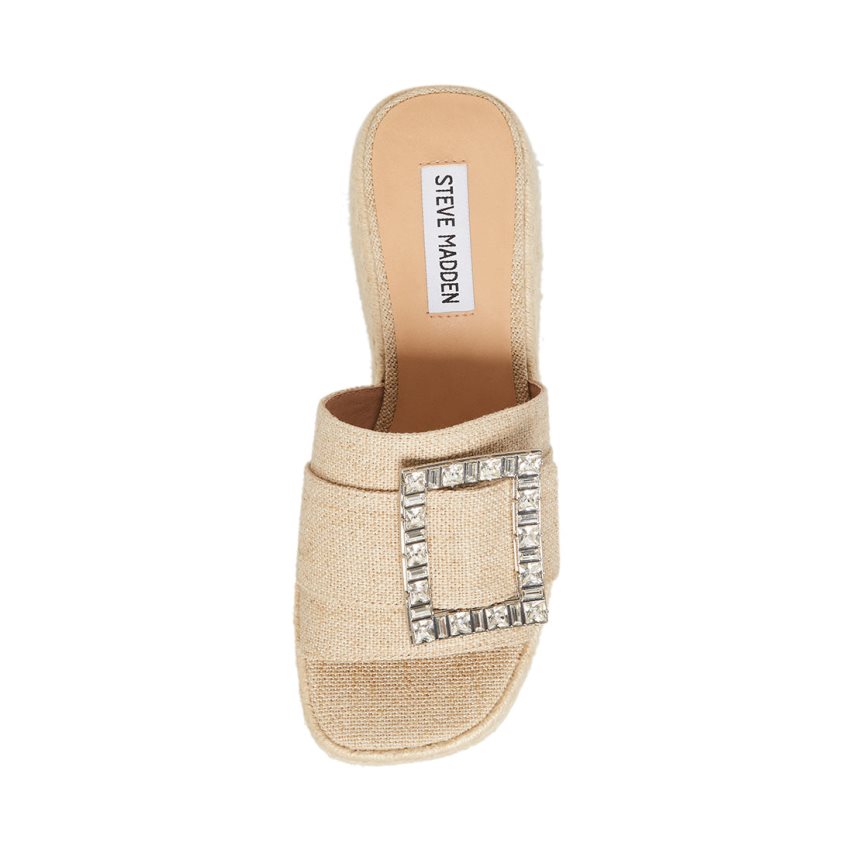 Steve Madden Solana Natural Platåsandaler Dame Beige | HXMWB7920