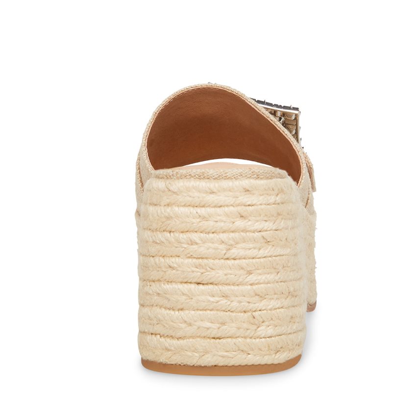 Steve Madden Solana Natural Platåsandaler Dame Beige | HXMWB7920