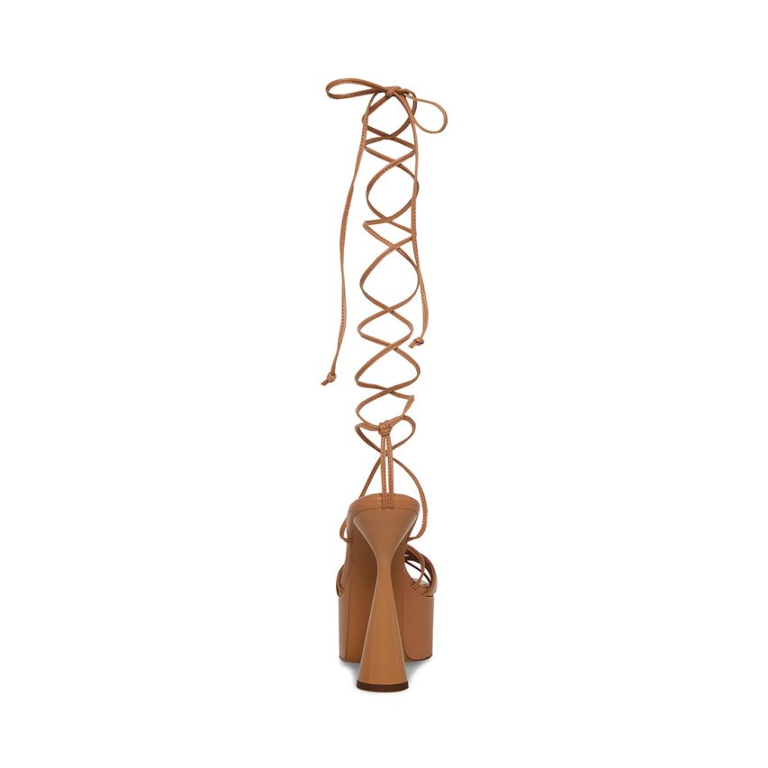 Steve Madden Yasmyn Natural Sandaler med Hæl Dame Brune | OWFRP0634