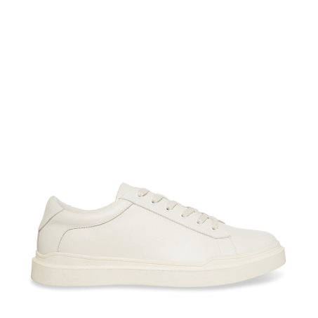 Steve Madden Tilton Lær Joggesko Herre Hvite | BRWJY3094
